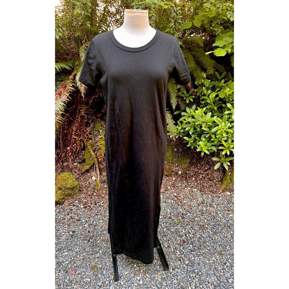 American Giant Black T Shirt Maxi Dress Made In USA Size Medium